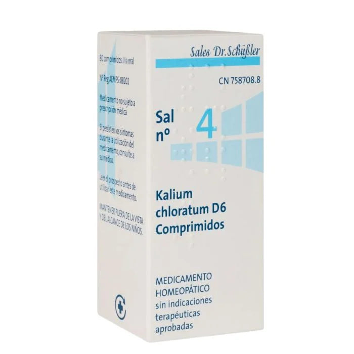 Sal de Schüssler Nº 4 Kalium Chloratum D6 - 400 Comprimidos