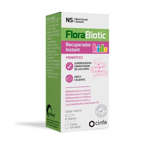 Flora Biotic Kids - Probióticos para niños - 30 Sobres